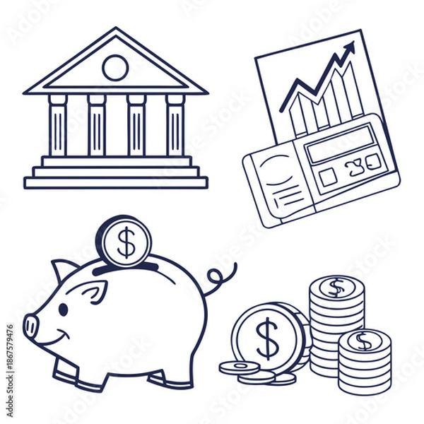 Obraz Financial concepts illustration