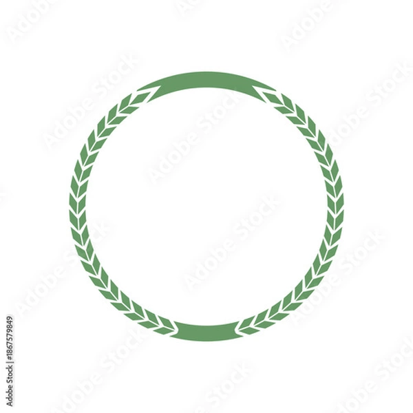 Obraz Laurel wreath vector. Simple Laurel foliate illustrations