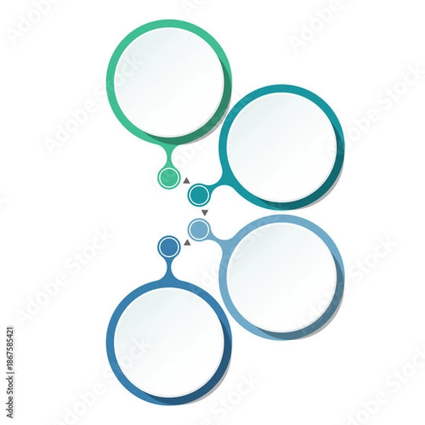 Obraz Basic circle infographic with 4 steps, process or options.