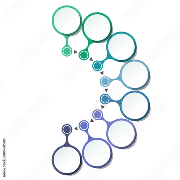 Obraz Basic circle infographic with 8 steps, process or options.