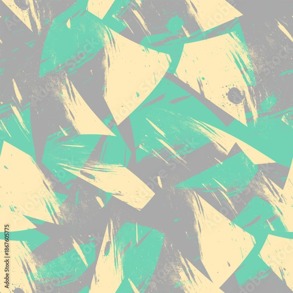 Obraz Seamless, colorful abstract pattern with chaotic grunge splashes