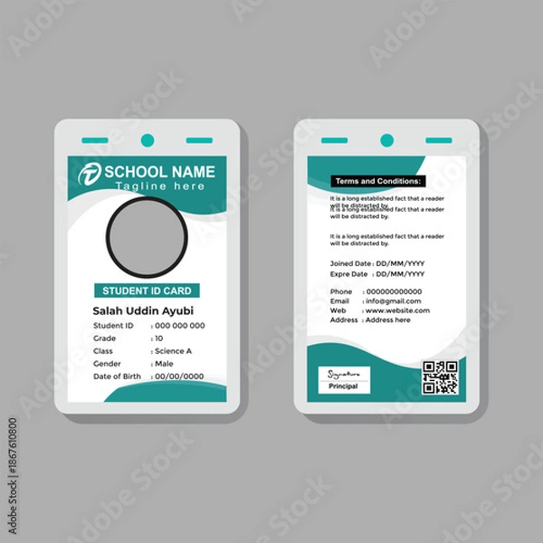 Obraz Student Identity Card for School
