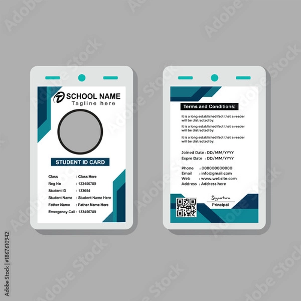 Obraz Student Card Template Professional
