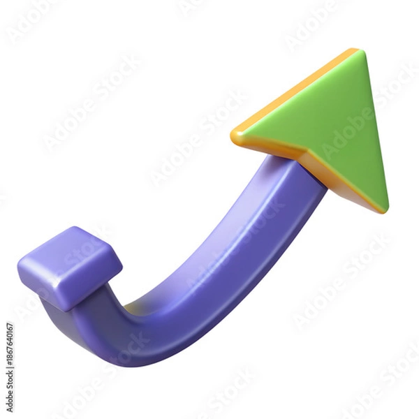 Fototapeta Growth Arrow Progress Development Concept Three Dimensional Art