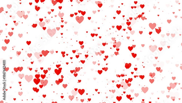 Obraz Red hearts floating creating valentines day background pattern