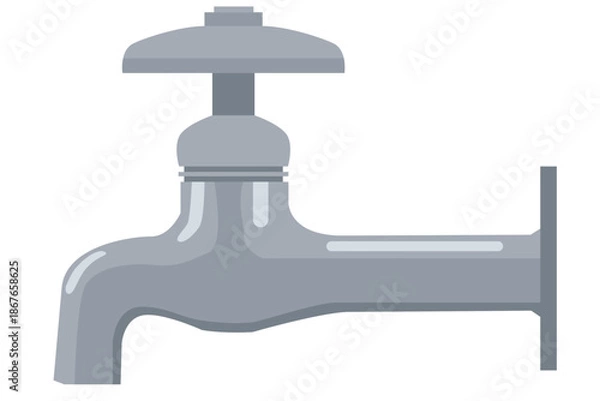 Obraz シンプルな蛇口のベクターアイコンイラスト