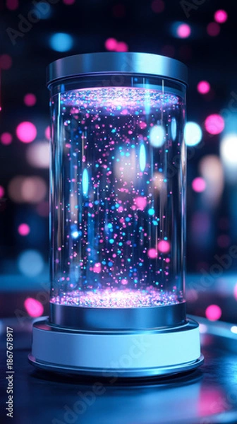 Obraz Futuristic data core inside high tech server room