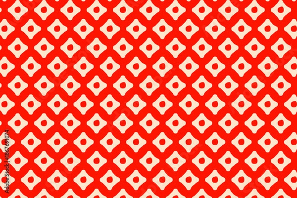 Obraz 鹿の子模様の背景素材。伝統的な和柄テクスチャ。