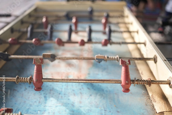 Obraz Old vintage rustic foosball table