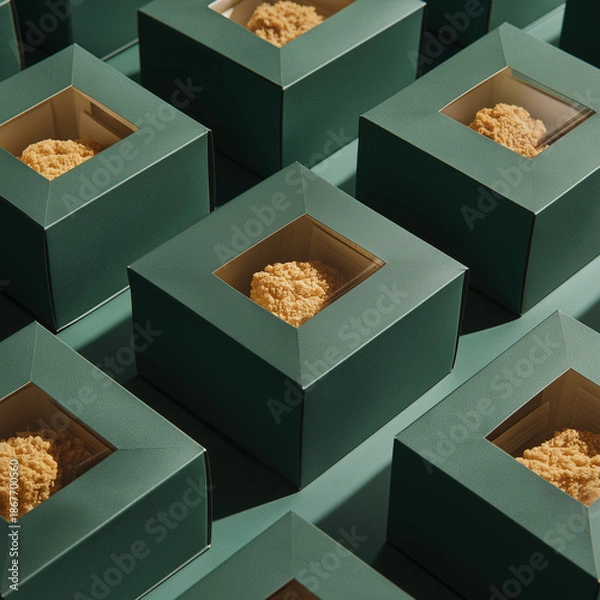 Obraz fried chicken packaging set