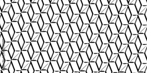 Obraz Vector seamless decorative geometric shapes pattern background