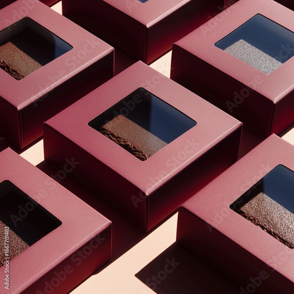 Obraz Cake slice blank packaging set