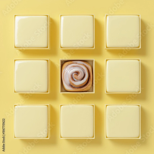 Obraz cinnamon roll blank packaging set