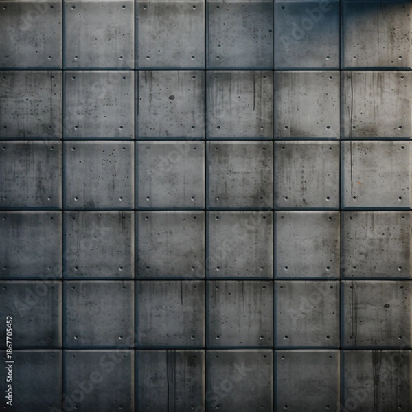 Obraz Concrete block wall surface textures function as a background for user interface designs in digital platforms.