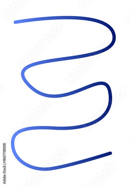 Obraz Blue Abstract Wavy String