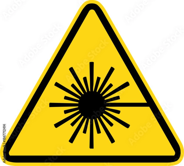 Obraz Danger rayonnement laser