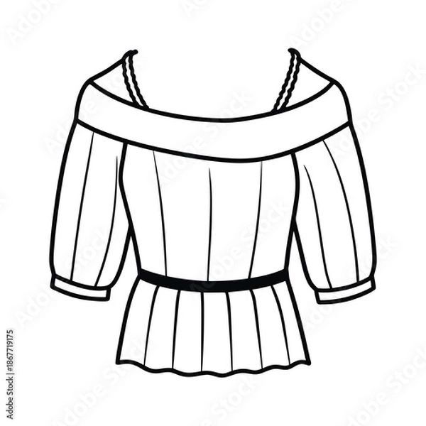 Obraz off shoulder blouse