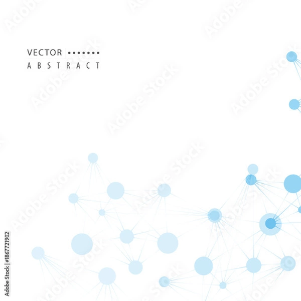 Obraz Vector abstract data visualization. Digital Network Connections