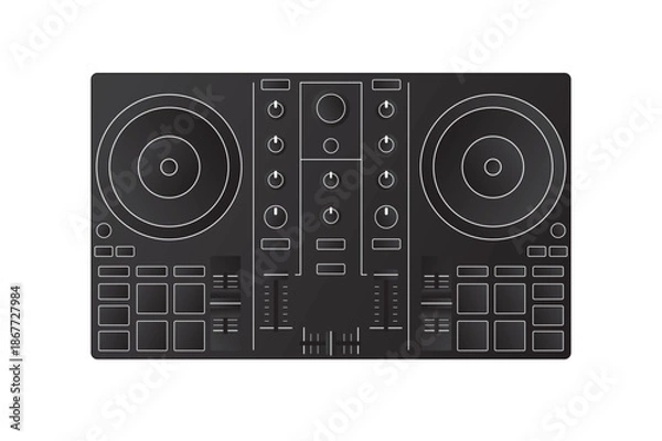 Obraz Music DJ controller. Isolated vector illustration