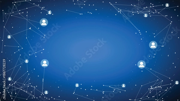 Obraz Blue Abstract Textured Background with Decorative Pattern