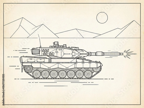 Obraz German leopard 2a7