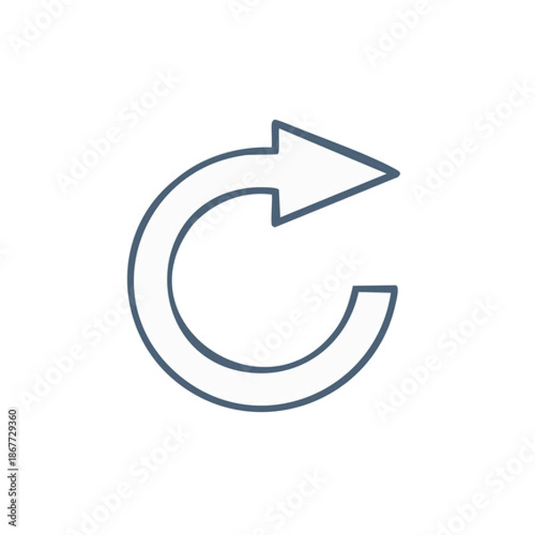 Obraz Refresh Icon Repeating Arrow Circular Motion Reload Indicator Loop Rotation Sign