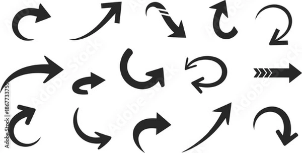 Obraz Arrows various directional graphic icons Vector