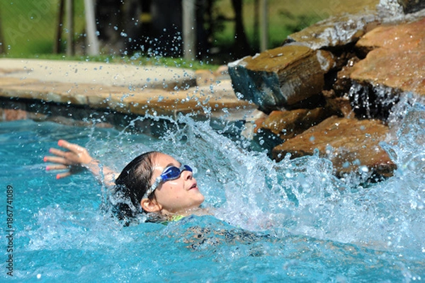 Fototapeta Backstroke Splashing