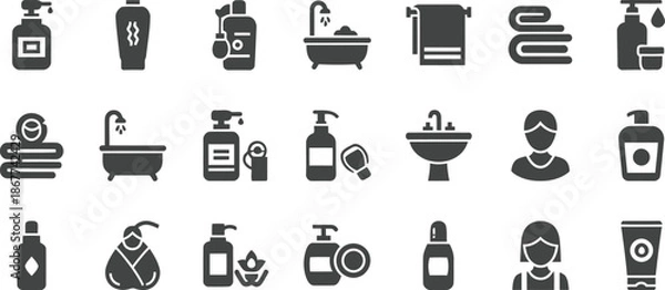 Obraz Hygiene icons collection Vector