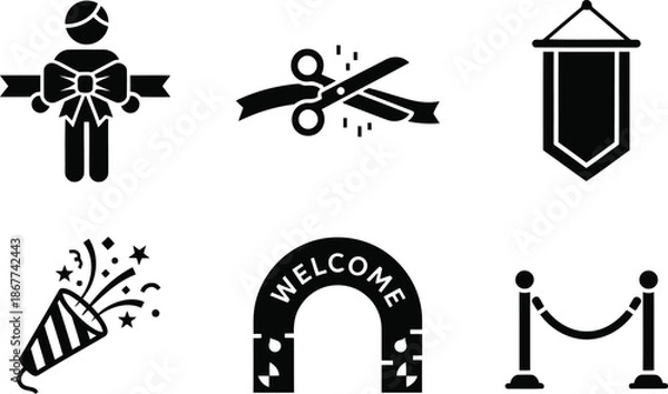 Obraz Ceremony and event icons Vector