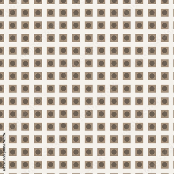 Obraz Seamless Square Dot Pattern on Cream Background