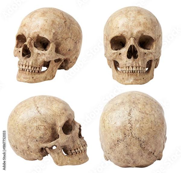 Obraz Human Skull Collection from Multiple Angles