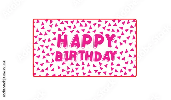 Obraz Happy birthday banner vector design