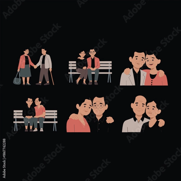 Obraz Couples sharing intimate moments