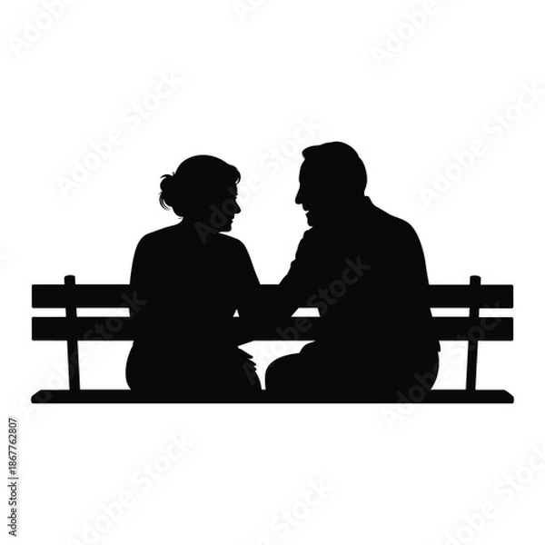 Obraz Couple on bench