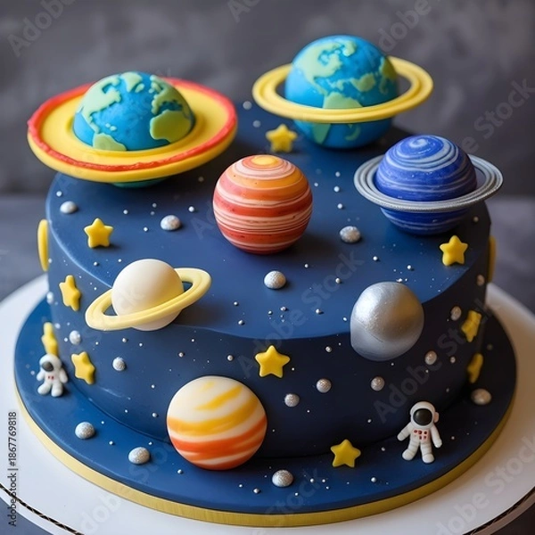 Obraz Galaxy style cake