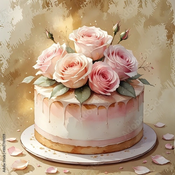Obraz cake with flowers