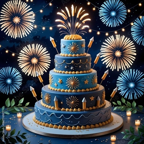 Obraz firecracker style cake
