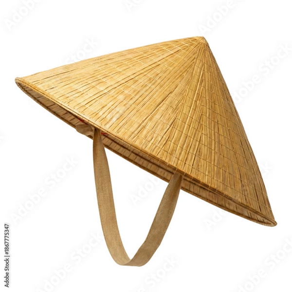 Obraz Traditional Asian conical straw hat