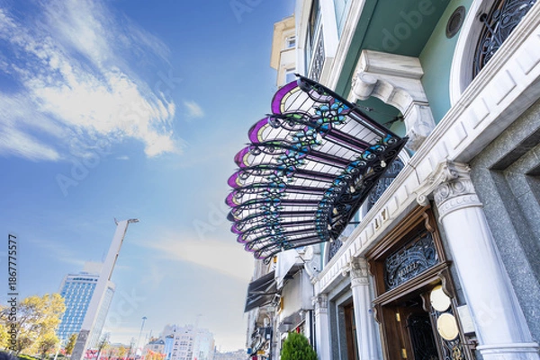 Obraz イスタンブール　タクシム広場付近すてきな街並み