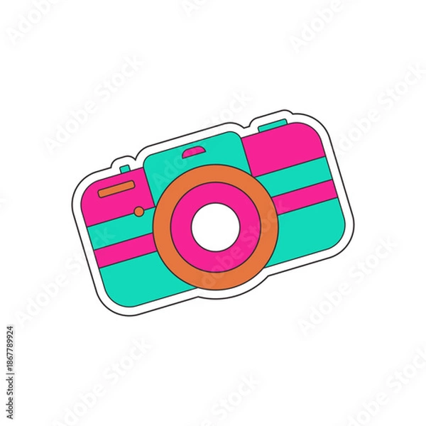 Obraz Retro Electronic Sticker