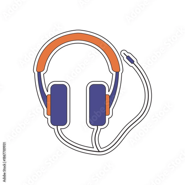 Obraz Retro Electronic Sticker