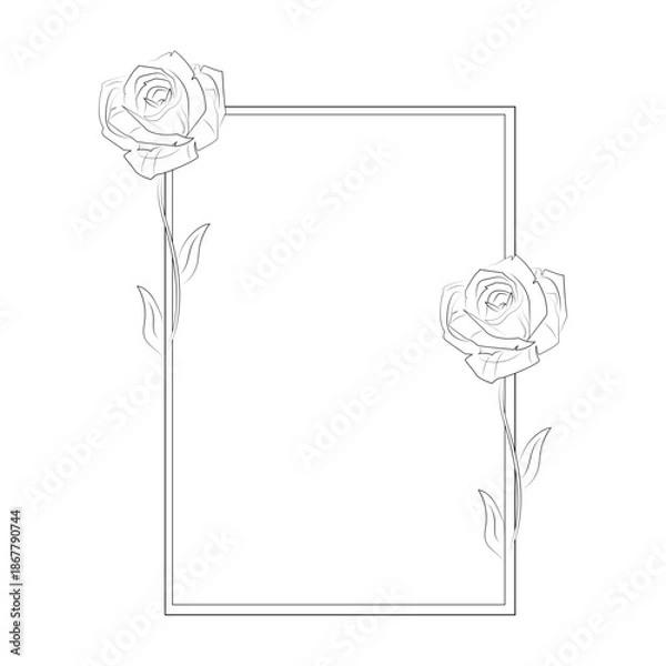 Obraz Floral Border Frame