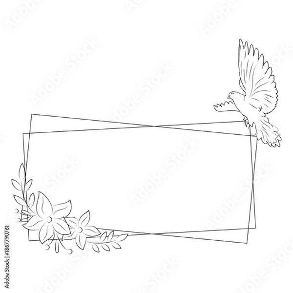 Obraz Floral Border Frame