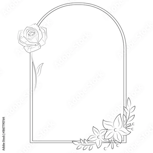 Obraz Floral Border Frame