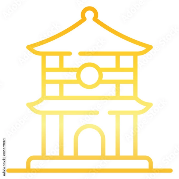 Obraz Pagoda Gradient Icon