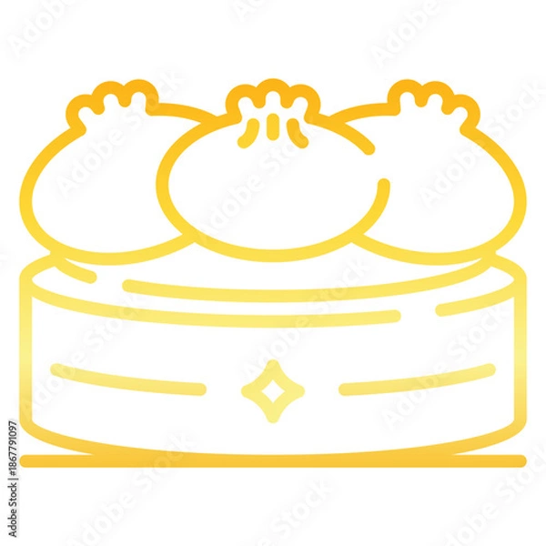 Obraz Dumpling Gradient Icon