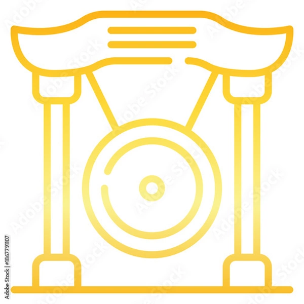 Obraz Traditional Chinese Gong Gradient Icon