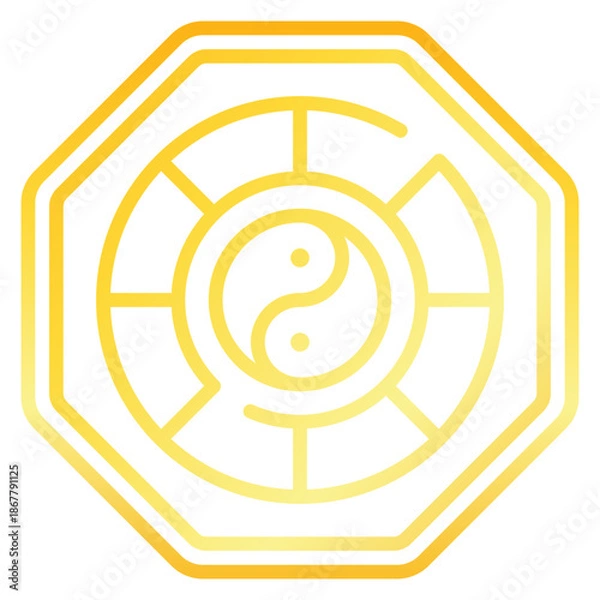 Obraz Pa Kua Mirror Gradient Icon