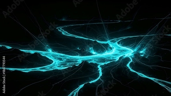 Obraz Luminous Energy Flow Network